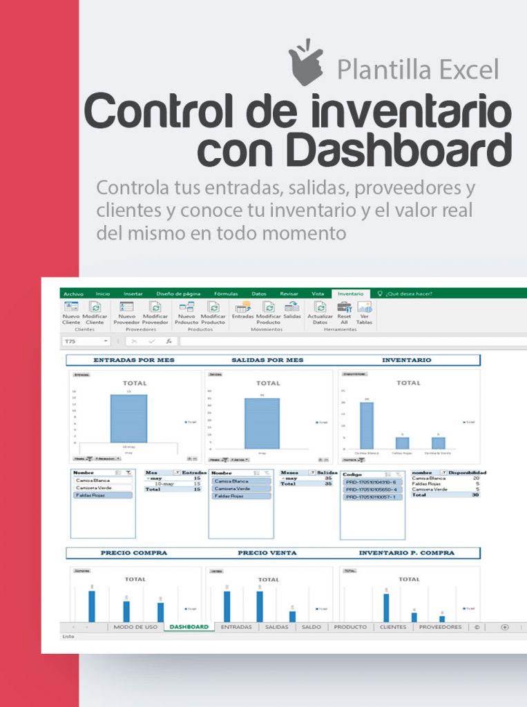 Plantilla Premium Control De Inventario Con Dashboard Inventario 1453