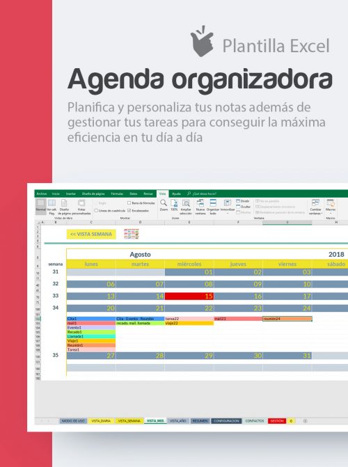 Plantilla Agenda Organizadora | Plantilla Agenda Profesional | Agenda