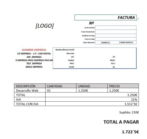 Ejemplo De Factura Con Suplido | Factufácil